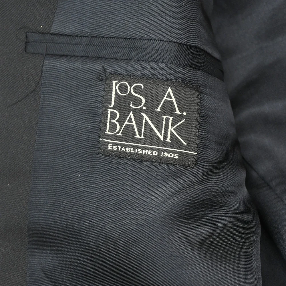 Jos A Bank 40S 32x30 Navy Blue 100% Wool Mens Jacket Pants Suit